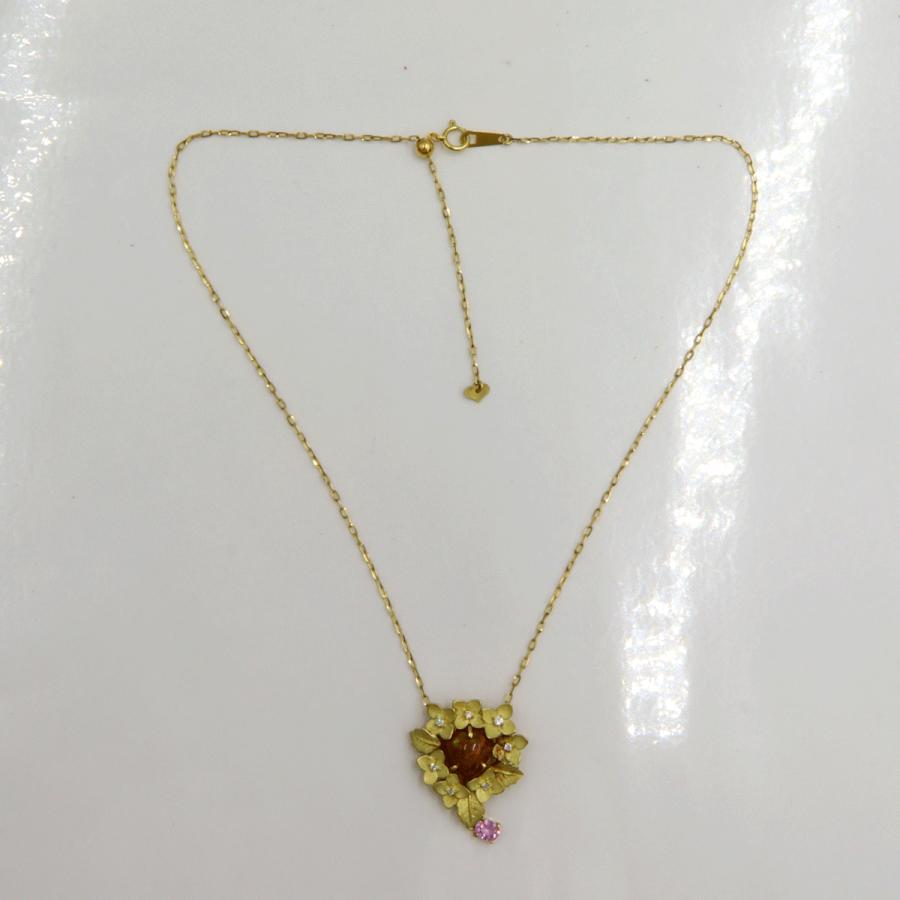 K18オパールペンダントネックレス　OP2.87ct　S0.54ct　ネックレス長さ44cm　重量9.10ｇ(石の重量含む)　レディース(中古)