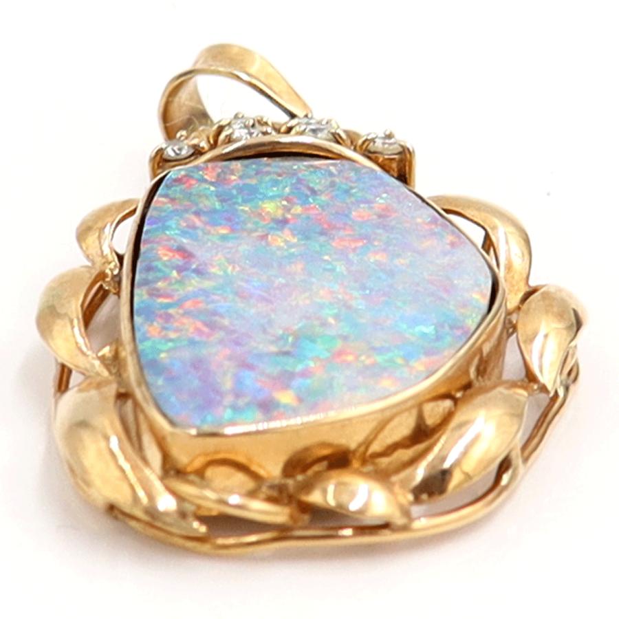 18Kボルダーオパールペンダントトップ　重量5.01ｇ　レディース（中古）