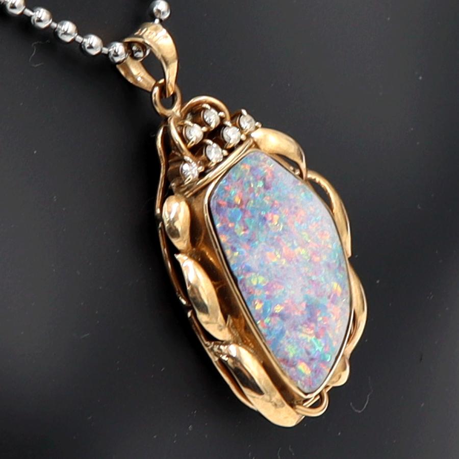 18Kボルダーオパールペンダントトップ　重量5.01ｇ　レディース（中古）