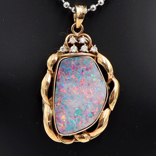 18Kボルダーオパールペンダントトップ　重量5.01ｇ　レディース（中古）