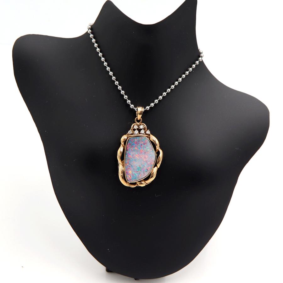 18Kボルダーオパールペンダントトップ　重量5.01ｇ　レディース（中古）