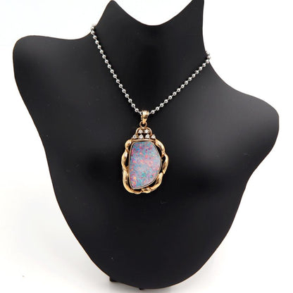 18Kボルダーオパールペンダントトップ　重量5.01ｇ　レディース（中古）