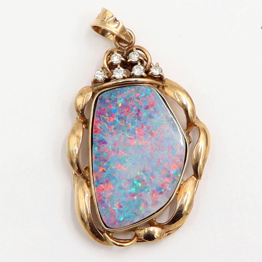 18Kボルダーオパールペンダントトップ　重量5.01ｇ　レディース（中古）