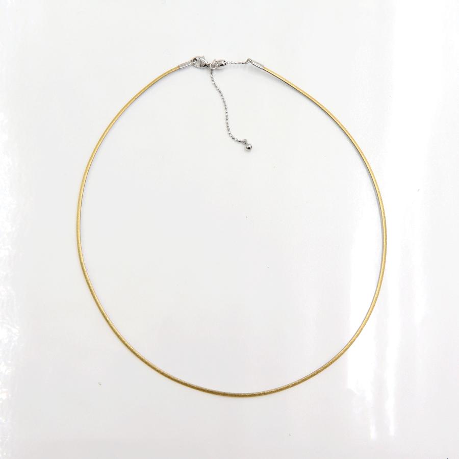 750オメガネックレス　イエロー・ホワイト　リバーシブル　ネックレス長さ39cm　重量8.64ｇ　レディース（中古）