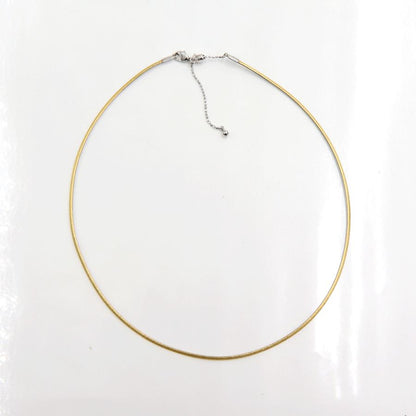 750オメガネックレス　イエロー・ホワイト　リバーシブル　ネックレス長さ39cm　重量8.64ｇ　レディース（中古）