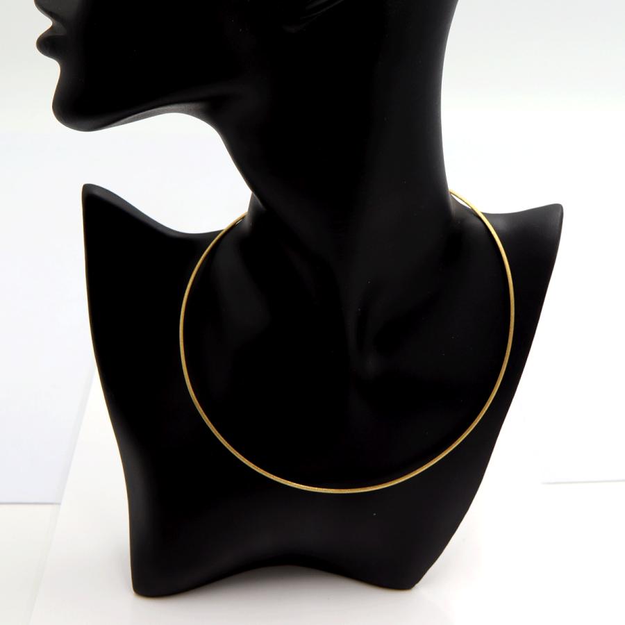 750オメガネックレス　イエロー・ホワイト　リバーシブル　ネックレス長さ39cm　重量8.64ｇ　レディース（中古）