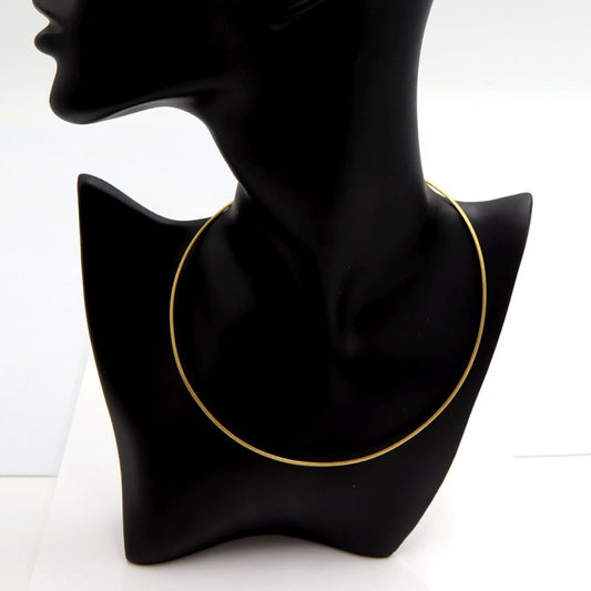 750オメガネックレス　イエロー・ホワイト　リバーシブル　ネックレス長さ39cm　重量8.64ｇ　レディース（中古）