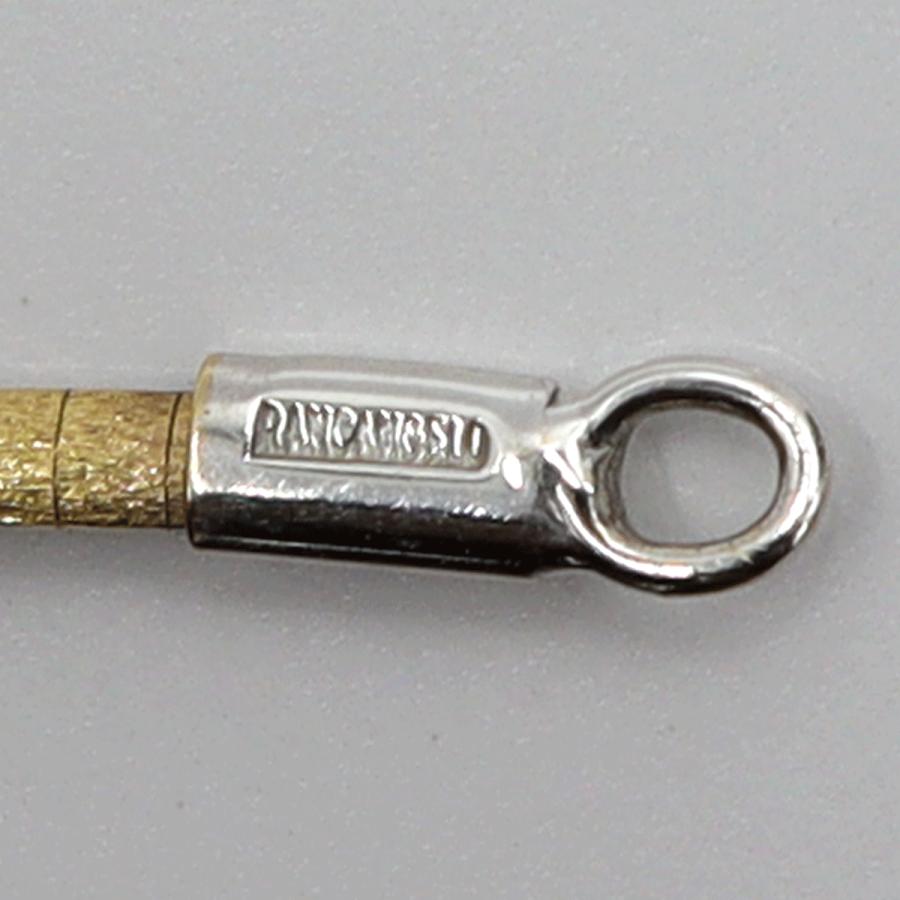 750オメガネックレス　イエロー・ホワイト　リバーシブル　ネックレス長さ39cm　重量8.64ｇ　レディース（中古）