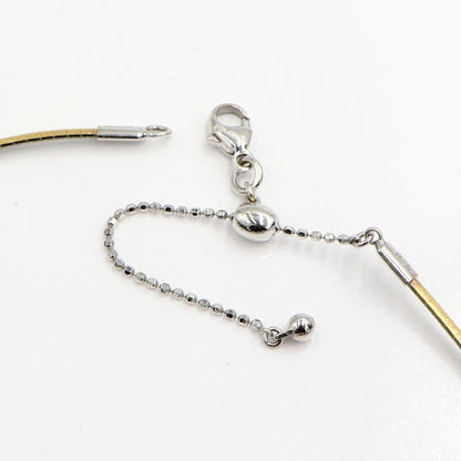 750オメガネックレス　イエロー・ホワイト　リバーシブル　ネックレス長さ39cm　重量8.64ｇ　レディース（中古）