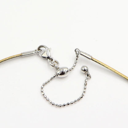 750オメガネックレス　イエロー・ホワイト　リバーシブル　ネックレス長さ39cm　重量8.64ｇ　レディース（中古）