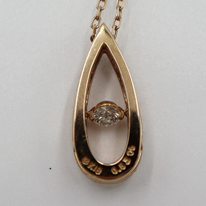 ミキモト(MIKIMOTO)K18PGダイヤペンダントネックレス　D0.53ct　ネック長さ42cm　重量4.16ｇ(石の重量含む)（中古）