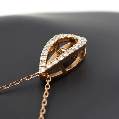ミキモト(MIKIMOTO)K18PGダイヤペンダントネックレス　D0.53ct　ネック長さ42cm　重量4.16ｇ(石の重量含む)（中古）