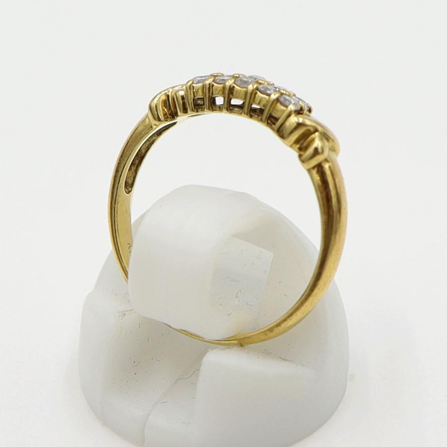 K18ダイヤモンドリング　D0.20ct　サイズ11号　重量2.65ｇ(石の重量含む)　(中古)