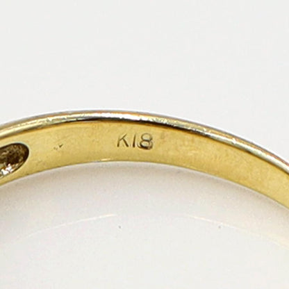 K18ダイヤモンドリング　D0.20ct　サイズ11号　重量2.65ｇ(石の重量含む)　(中古)