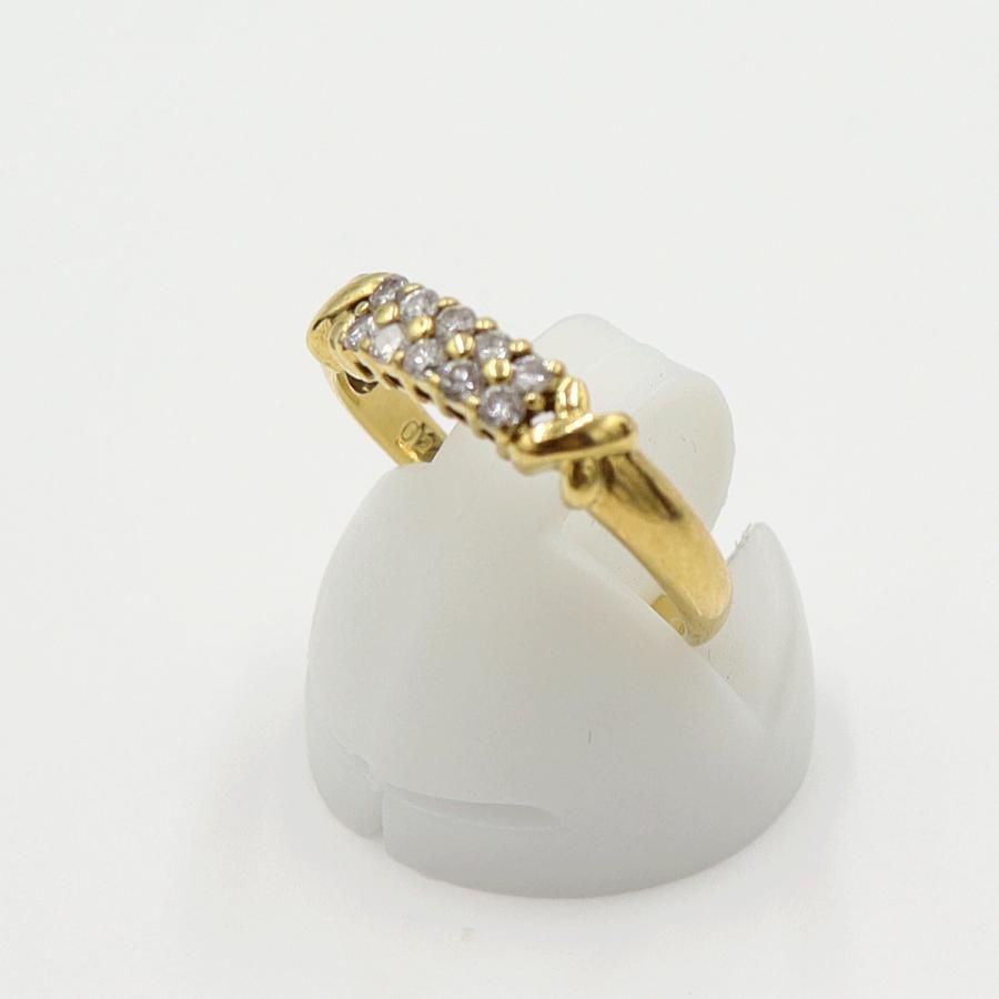 K18ダイヤモンドリング　D0.20ct　サイズ11号　重量2.65ｇ(石の重量含む)　(中古)