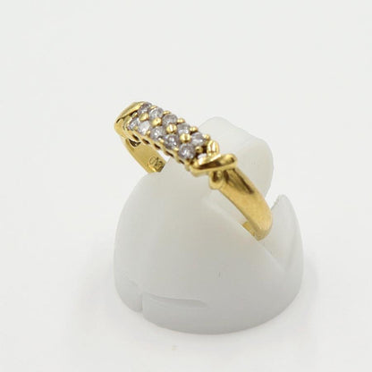 K18ダイヤモンドリング　D0.20ct　サイズ11号　重量2.65ｇ(石の重量含む)　(中古)