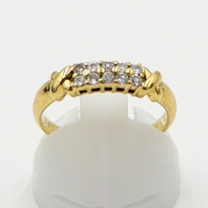 K18ダイヤモンドリング　D0.20ct　サイズ11号　重量2.65ｇ(石の重量含む)　(中古)