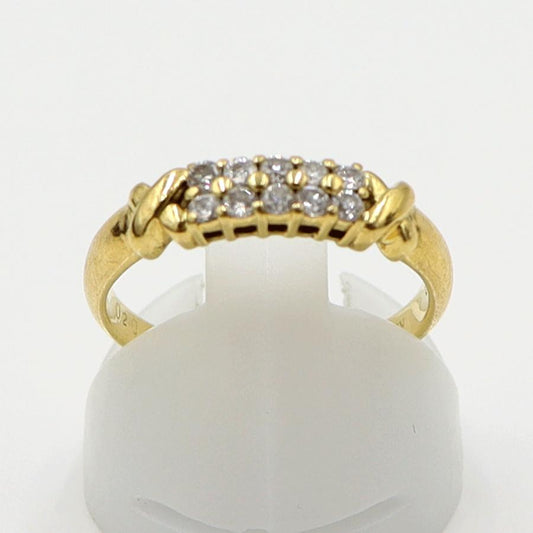 K18ダイヤモンドリング　D0.20ct　サイズ11号　重量2.65ｇ(石の重量含む)　(中古)