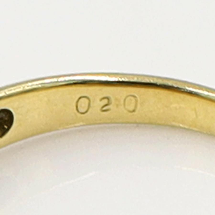 K18ダイヤモンドリング　D0.20ct　サイズ11号　重量2.65ｇ(石の重量含む)　(中古)