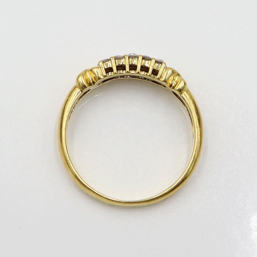 K18ダイヤモンドリング　D0.20ct　サイズ11号　重量2.65ｇ(石の重量含む)　(中古)