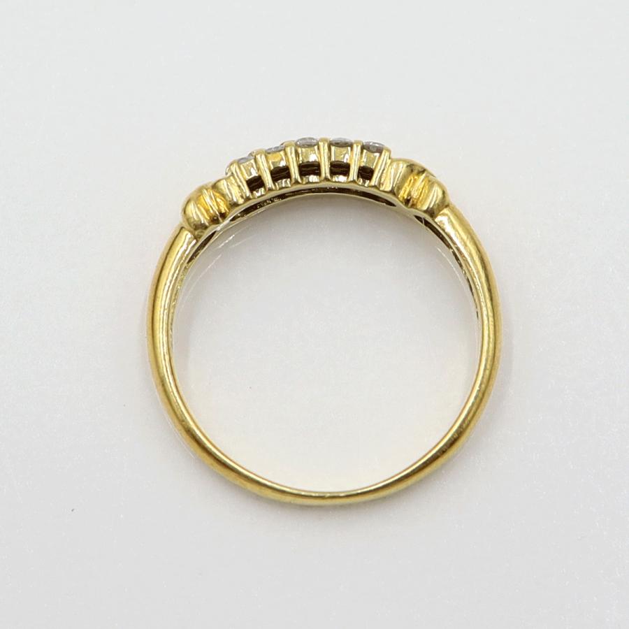 K18ダイヤモンドリング　D0.20ct　サイズ11号　重量2.65ｇ(石の重量含む)　(中古)