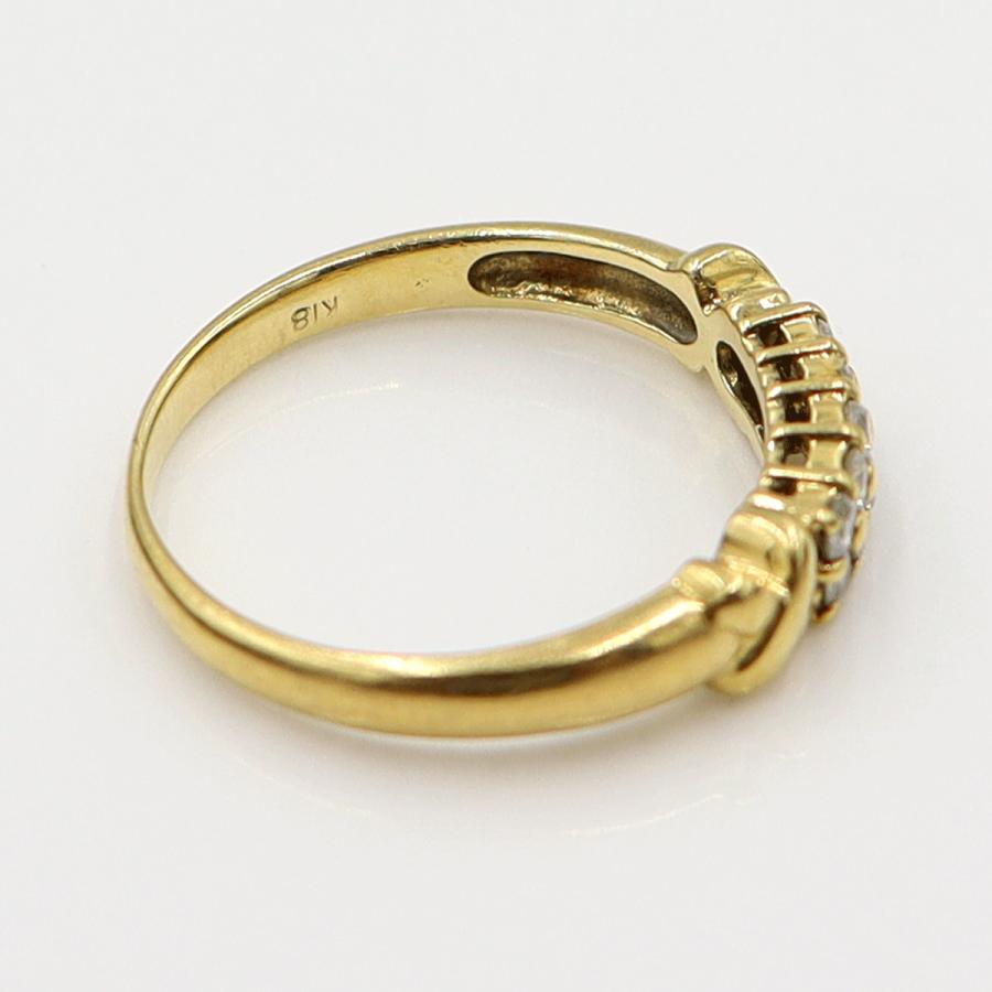 K18ダイヤモンドリング　D0.20ct　サイズ11号　重量2.65ｇ(石の重量含む)　(中古)