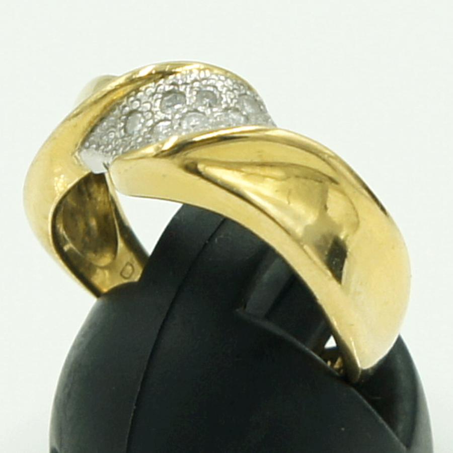 K18/Pt850ダイヤモンドリング　D0.07ct　リングサイズ13号　重量6.03ｇ(石の重量含む)（中古）