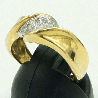 K18/Pt850ダイヤモンドリング　D0.07ct　リングサイズ13号　重量6.03ｇ(石の重量含む)（中古）