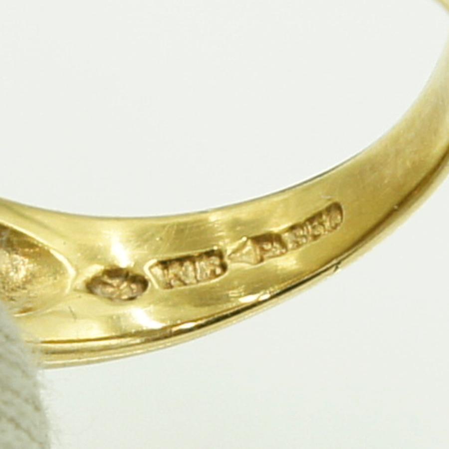 K18/Pt850ダイヤモンドリング　D0.07ct　リングサイズ13号　重量6.03ｇ(石の重量含む)（中古）