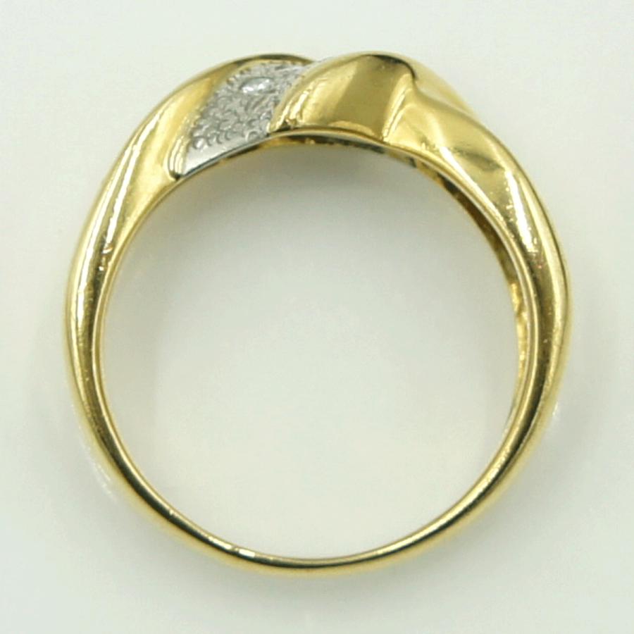 K18/Pt850ダイヤモンドリング　D0.07ct　リングサイズ13号　重量6.03ｇ(石の重量含む)（中古）