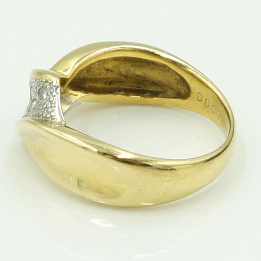 K18/Pt850ダイヤモンドリング　D0.07ct　リングサイズ13号　重量6.03ｇ(石の重量含む)（中古）