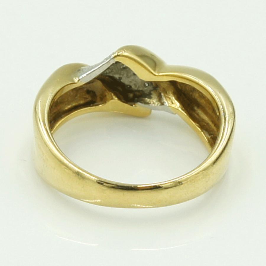 K18/Pt850ダイヤモンドリング　D0.07ct　リングサイズ13号　重量6.03ｇ(石の重量含む)（中古）