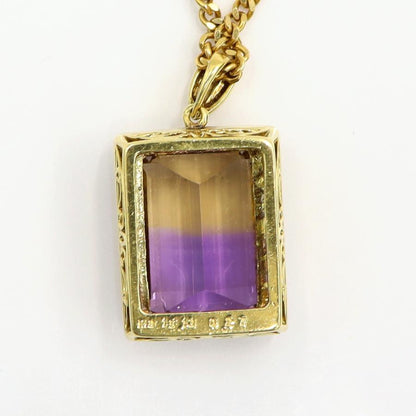 K18アメジストペンダントネックレス　A15.13ct　D0.27ct　ネックレス長さ約44cm　重量19.68ｇ(石の重量含む) レディース（中古）