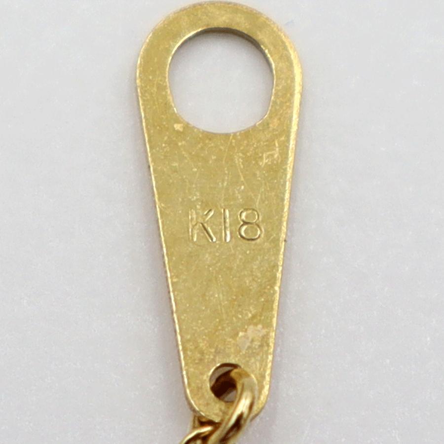 K18ダイヤペンダントネックレス　D0.24ct　ネック長さ:40cm　重量3.81ｇ(石の重量を含む)(中古)