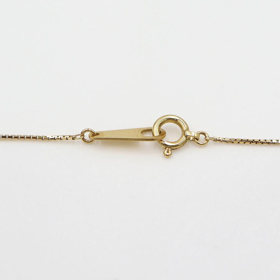 K18ダイヤペンダントネックレス　D0.24ct　ネック長さ:40cm　重量3.81ｇ(石の重量を含む)(中古)