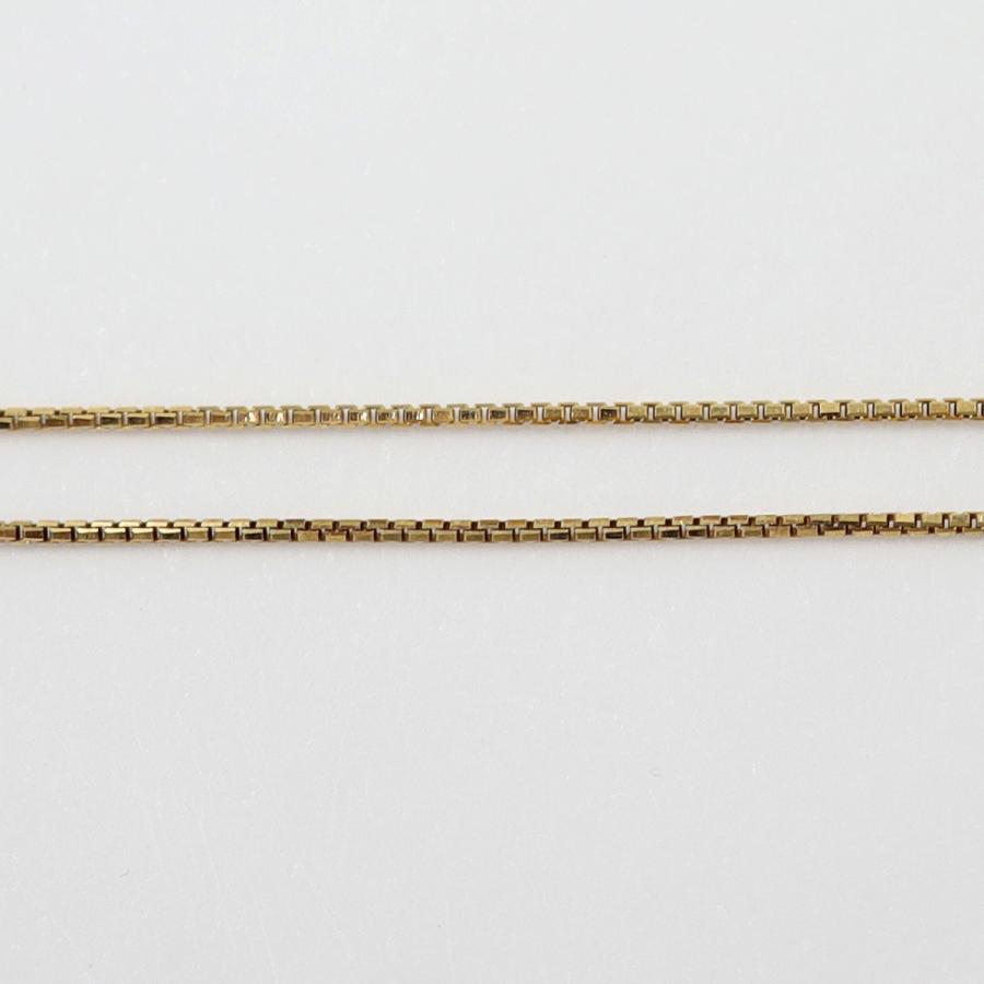 K18ダイヤペンダントネックレス　D0.24ct　ネック長さ:40cm　重量3.81ｇ(石の重量を含む)(中古)