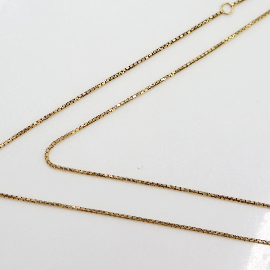 K18ダイヤペンダントネックレス　D0.24ct　ネック長さ:40cm　重量3.81ｇ(石の重量を含む)(中古)