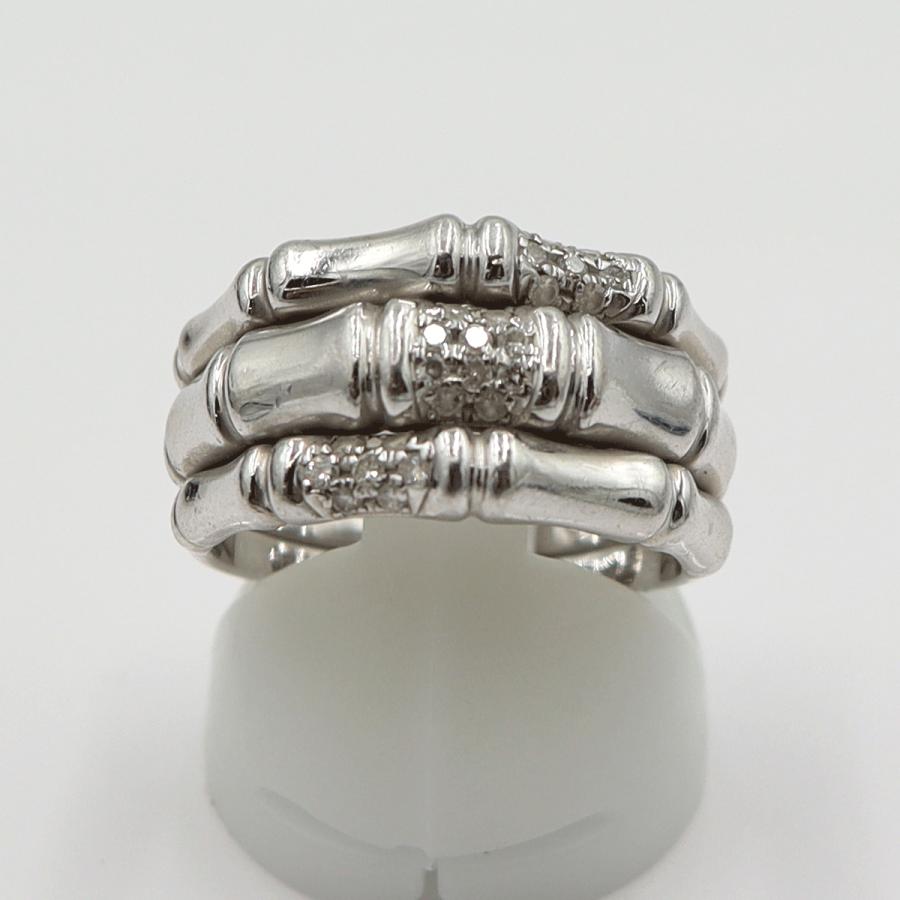 Pt900ダイヤファッションリング　サイズ14号　重量12.18ｇ(石の重量含む)　レディース(中古)