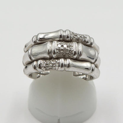 Pt900ダイヤファッションリング　サイズ14号　重量12.18ｇ(石の重量含む)　レディース(中古)