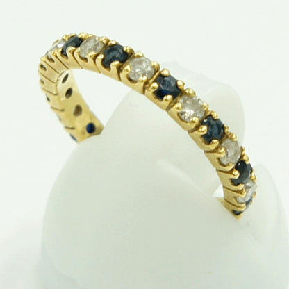 K18サファイアダイヤモンドリング　S0.55ct　D0.50ct　リングサイズ11号　重量2.32ｇ(石の重量含む)　レディース（中古）