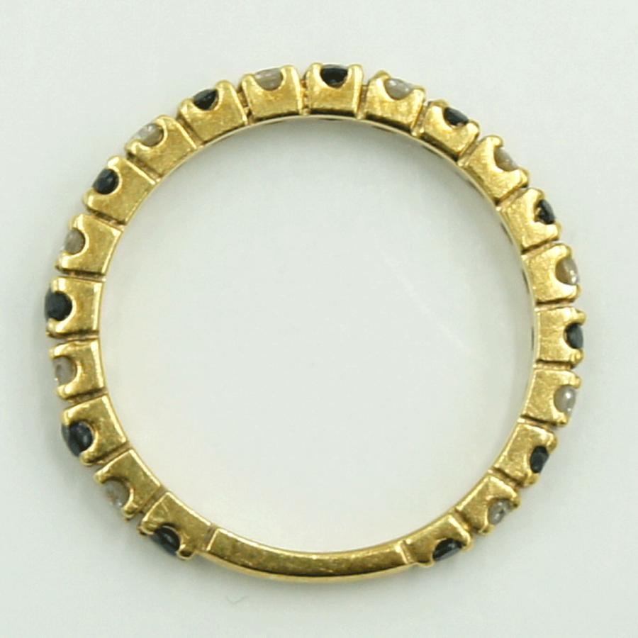 K18サファイアダイヤモンドリング　S0.55ct　D0.50ct　リングサイズ11号　重量2.32ｇ(石の重量含む)　レディース（中古）