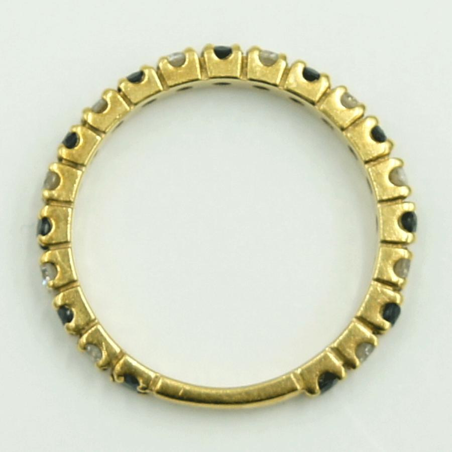 K18サファイアダイヤモンドリング　S0.55ct　D0.50ct　リングサイズ11号　重量2.32ｇ(石の重量含む)　レディース（中古）