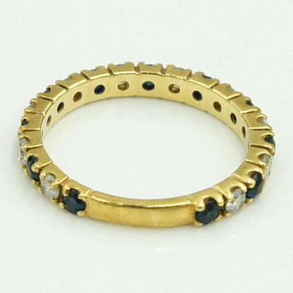 K18サファイアダイヤモンドリング　S0.55ct　D0.50ct　リングサイズ11号　重量2.32ｇ(石の重量含む)　レディース（中古）