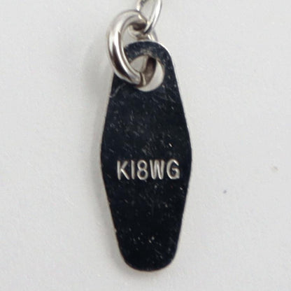 K18WGガーネットペンダントネックレス　ネックレス長さ44cm　重量5.23ｇ(石の重量含む) 　レディース(中古)