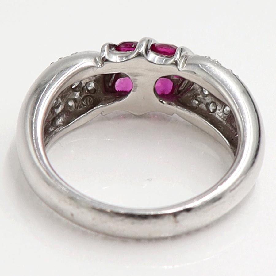 Pt900ルビーダイヤモンドリング　R0.72ct　D0.28ct　リングサイズ12号　重量8.67ｇ(石の重量含む)　レディース（中古）