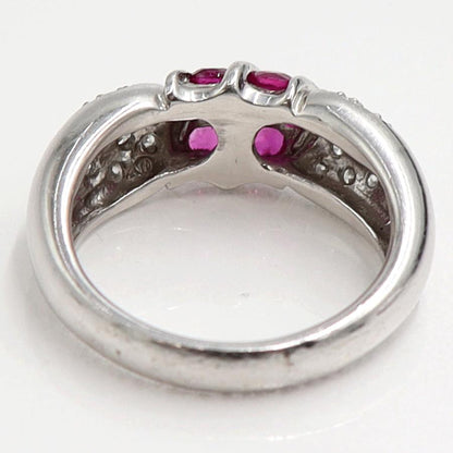 Pt900ルビーダイヤモンドリング　R0.72ct　D0.28ct　リングサイズ12号　重量8.67ｇ(石の重量含む)　レディース（中古）