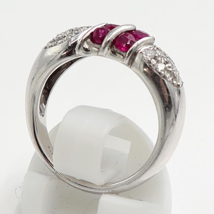 Pt900ルビーダイヤモンドリング　R0.72ct　D0.28ct　リングサイズ12号　重量8.67ｇ(石の重量含む)　レディース（中古）