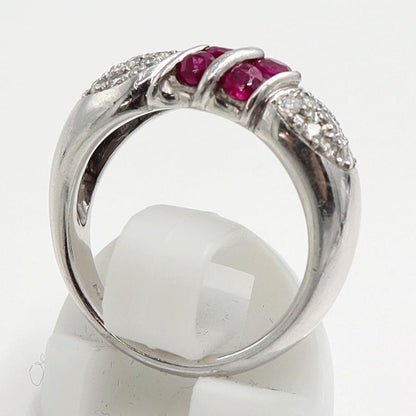 Pt900ルビーダイヤモンドリング　R0.72ct　D0.28ct　リングサイズ12号　重量8.67ｇ(石の重量含む)　レディース（中古）
