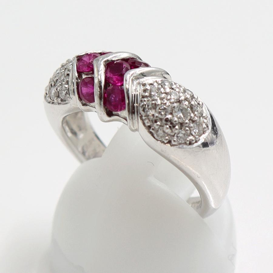 Pt900ルビーダイヤモンドリング　R0.72ct　D0.28ct　リングサイズ12号　重量8.67ｇ(石の重量含む)　レディース（中古）