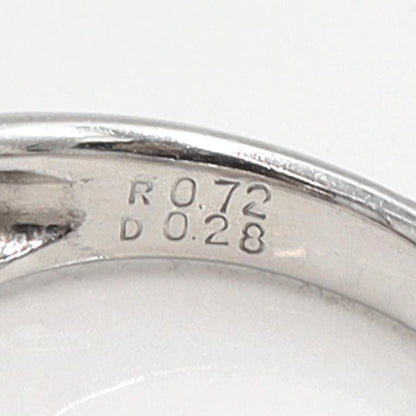 Pt900ルビーダイヤモンドリング　R0.72ct　D0.28ct　リングサイズ12号　重量8.67ｇ(石の重量含む)　レディース（中古）